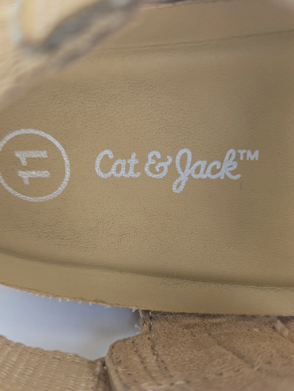 Cat & Jack Unisex Tan Double Strap Toddler Sandals Size 11